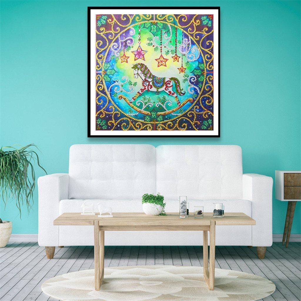 Pferd & Blumen - Spezial Diamond Painting - Diamond Painting