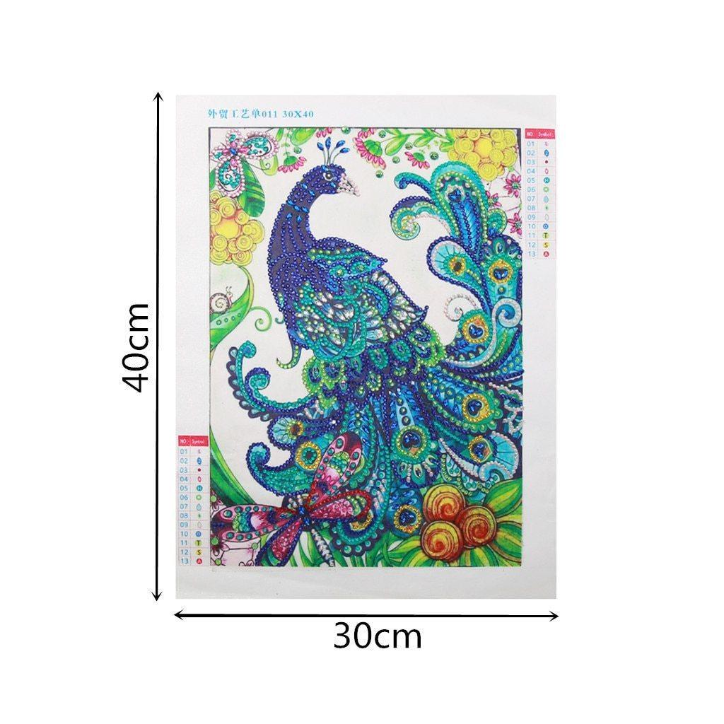 Atemberaubender Pfau - Spezial Diamond Painting - Diamond Painting