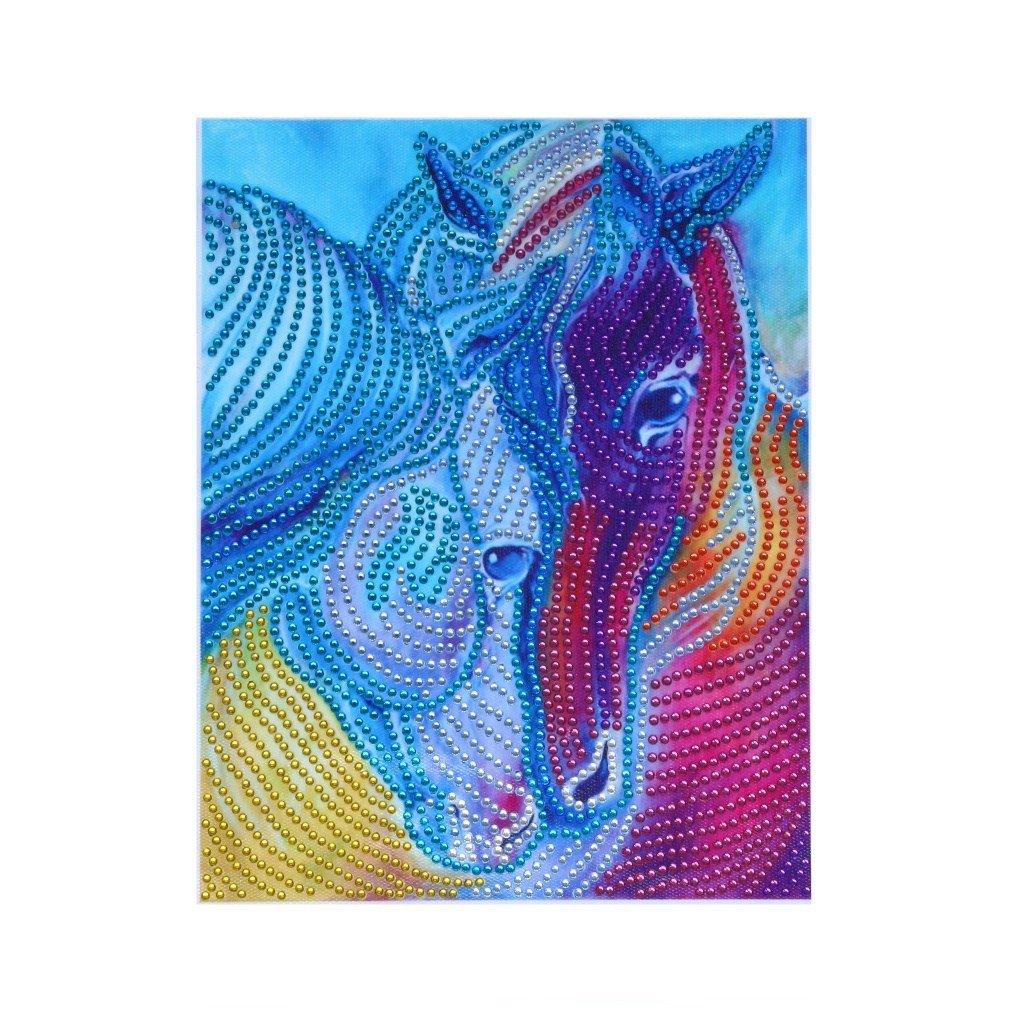 Liebevolles Pferdepaar - Spezial Diamond Painting - Diamond Painting