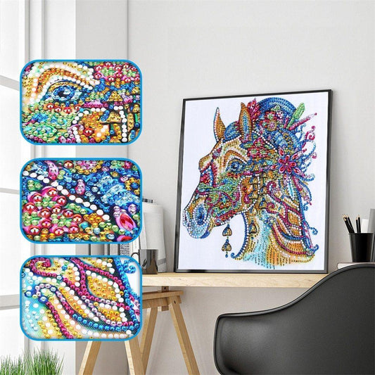 Anständig dekoriertes Pferd - Spezial Diamond Painting - Diamond Painting