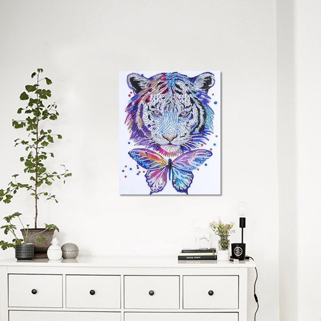 Schmetterling & Tiger - Spezial Diamond Painting - Diamond Painting