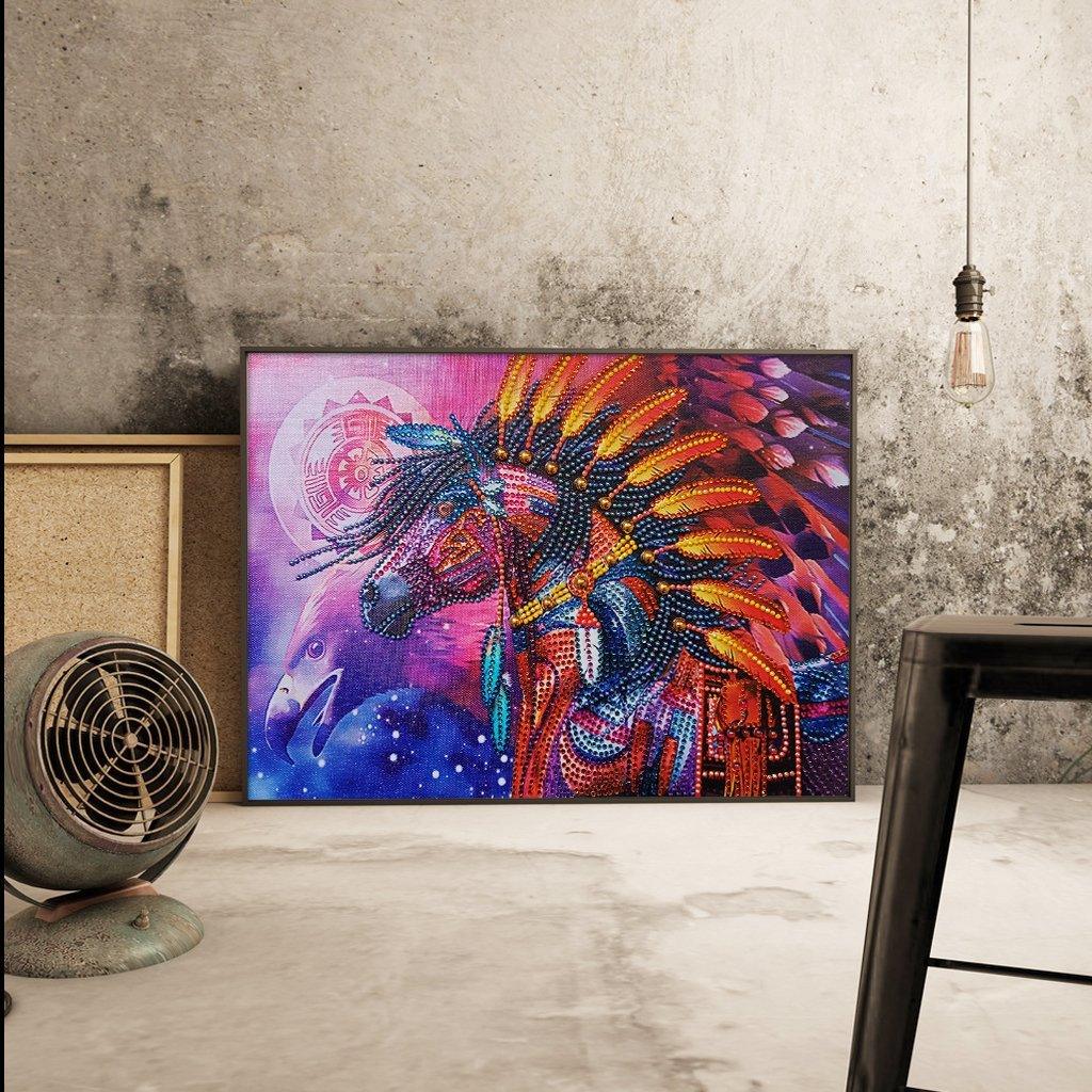 Indianisches Pferd Spezial Diamond Painting - Diamond Painting