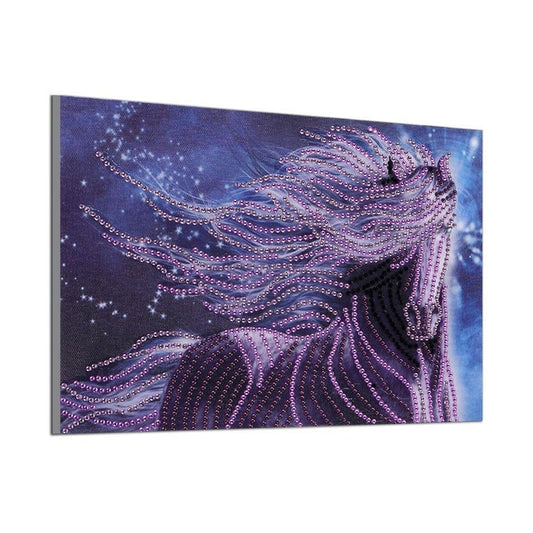 Lila Pferd - Spezial Diamond Painting - Diamond Painting