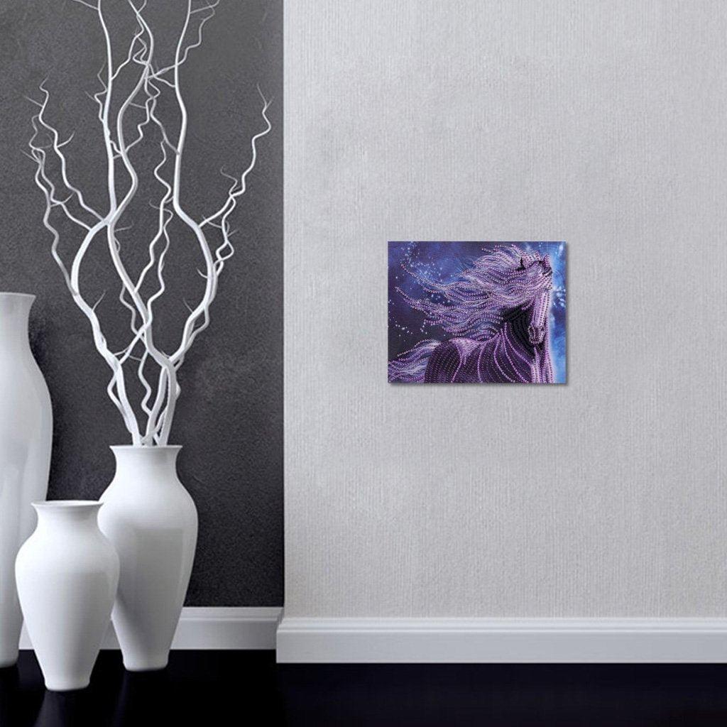 Lila Pferd - Spezial Diamond Painting - Diamond Painting