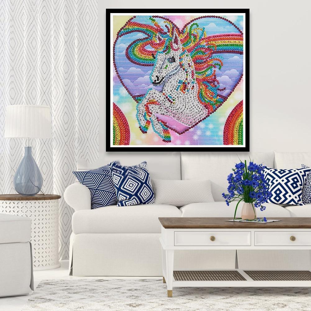 Buntes Einhorn - Spezial Diamond Painting - Diamond Painting