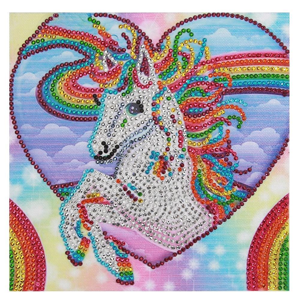 Buntes Einhorn - Spezial Diamond Painting - Diamond Painting