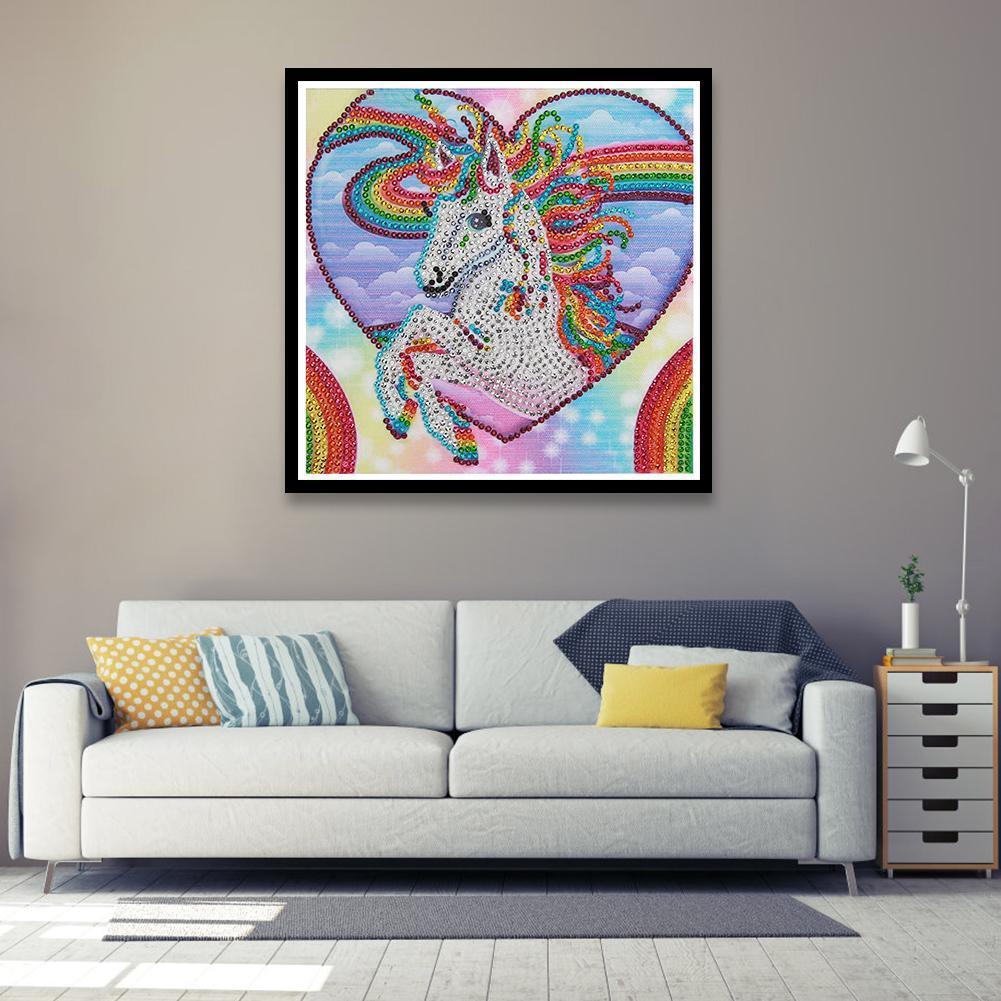 Buntes Einhorn - Spezial Diamond Painting - Diamond Painting