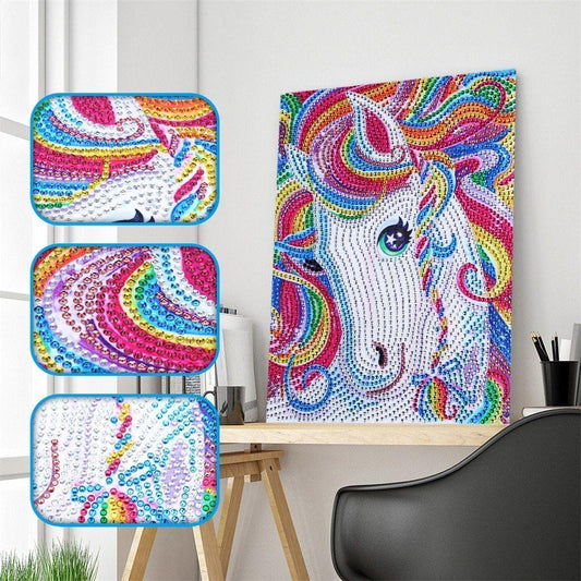 Buntes Pferd - Spezial Diamond Painting - Diamond Painting