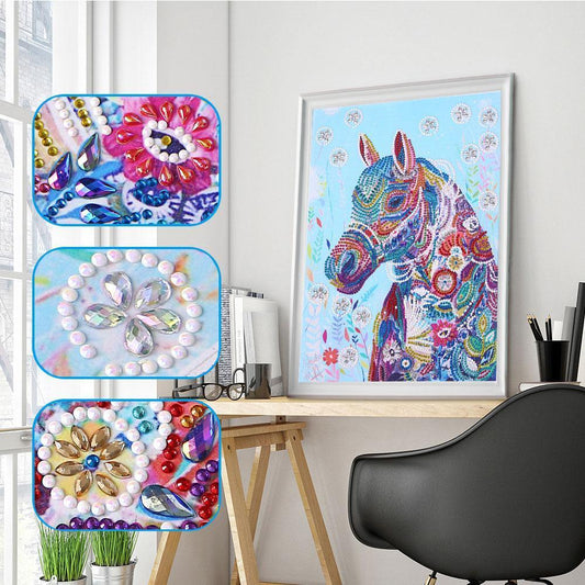 Buntes Pferd - Spezial Diamond Painting - Diamond Painting