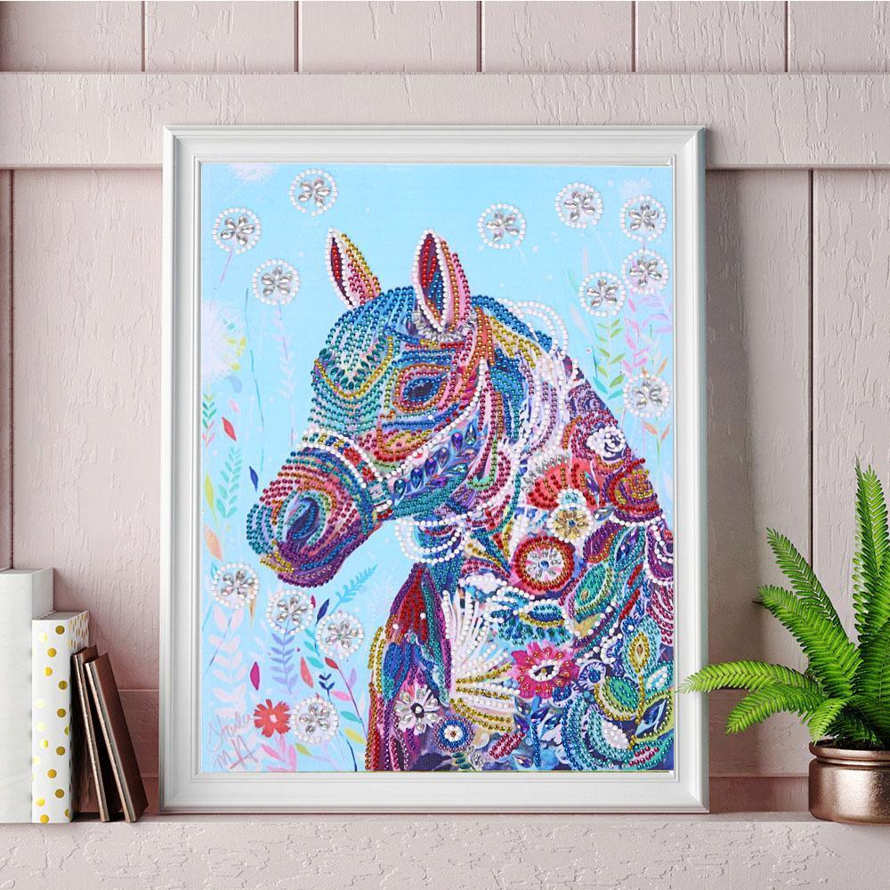 Buntes Pferd - Spezial Diamond Painting - Diamond Painting