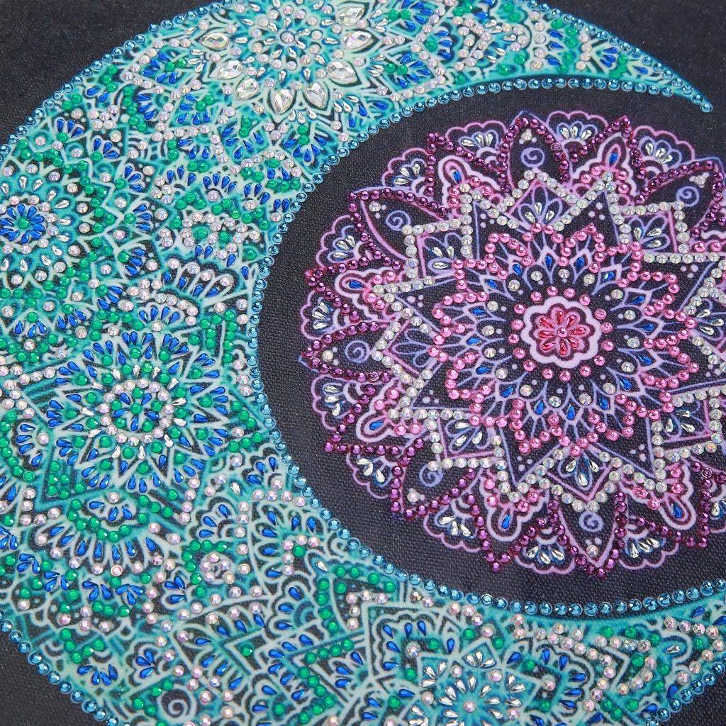 Sonne-Mond-Mandala - Spezial Diamond Painting - Diamond Painting