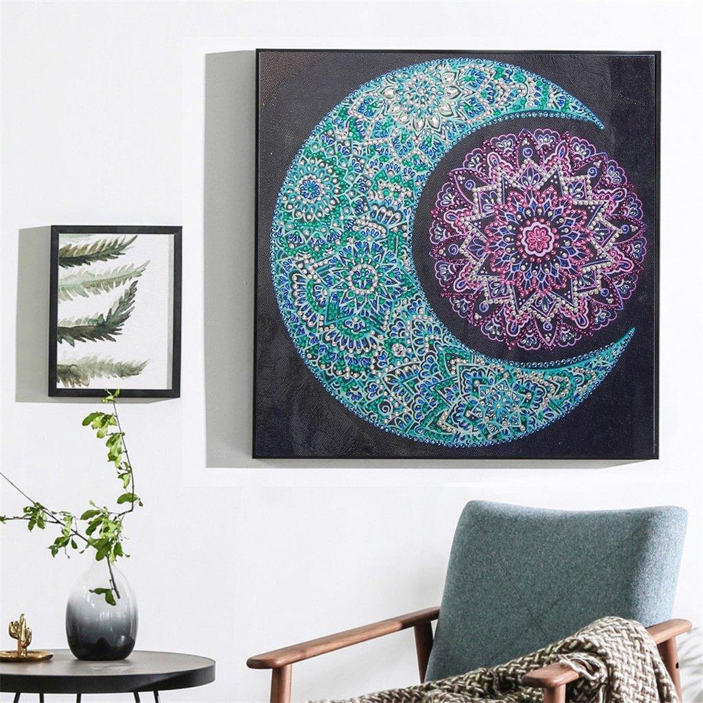 Sonne-Mond-Mandala - Spezial Diamond Painting - Diamond Painting