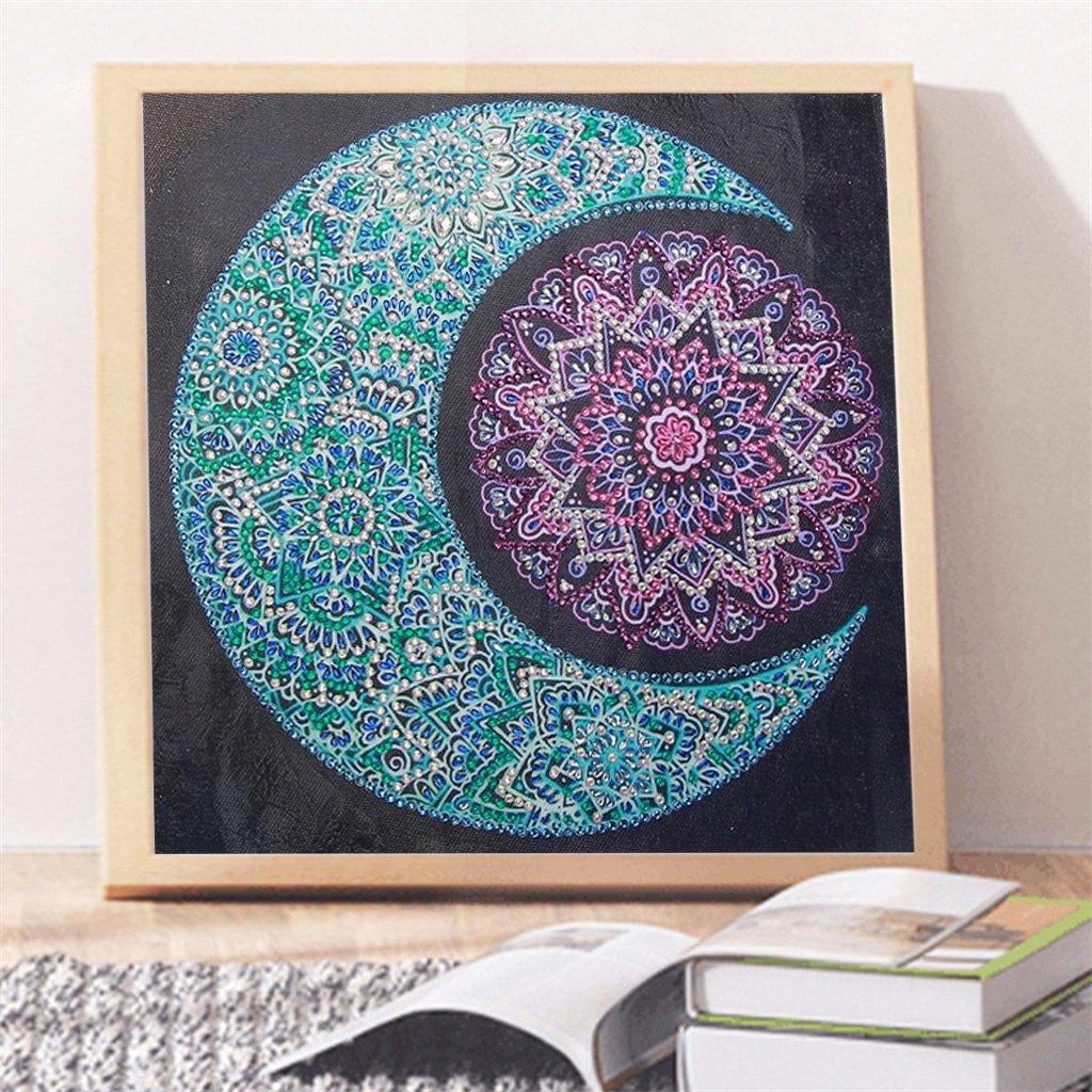 Sonne-Mond-Mandala - Spezial Diamond Painting - Diamond Painting
