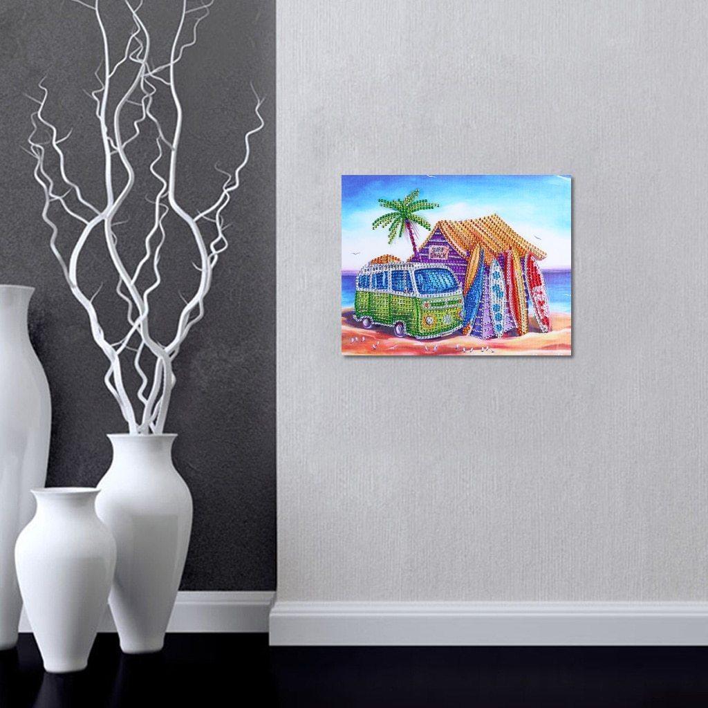 Hütte am Strand - Spezial Diamond Painting - Diamond Painting