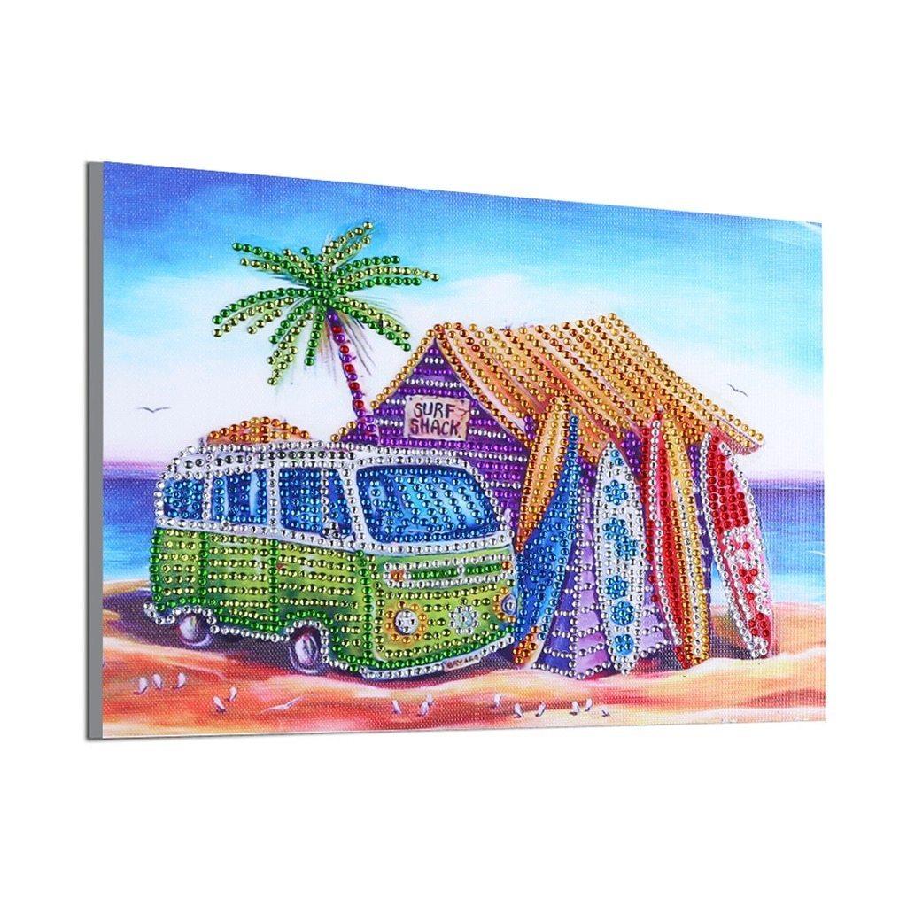 Hütte am Strand - Spezial Diamond Painting - Diamond Painting