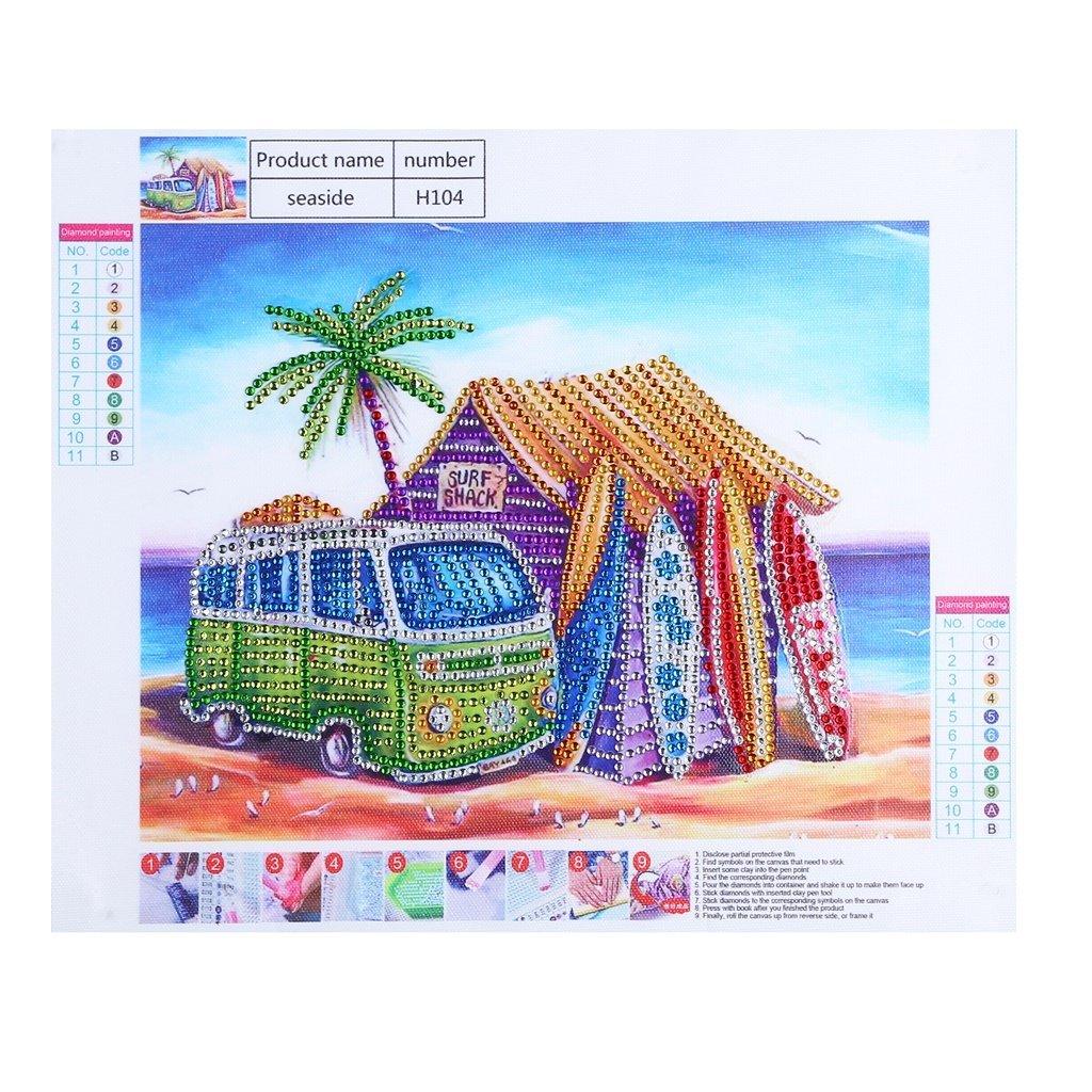 Hütte am Strand - Spezial Diamond Painting - Diamond Painting