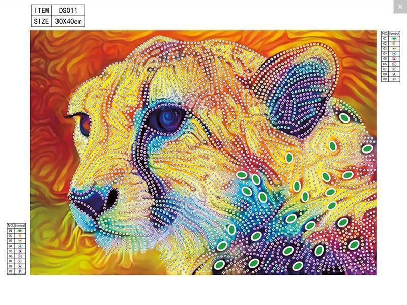 Erstaunlicher Gepard - Spezial Diamond Painting - Diamond Painting
