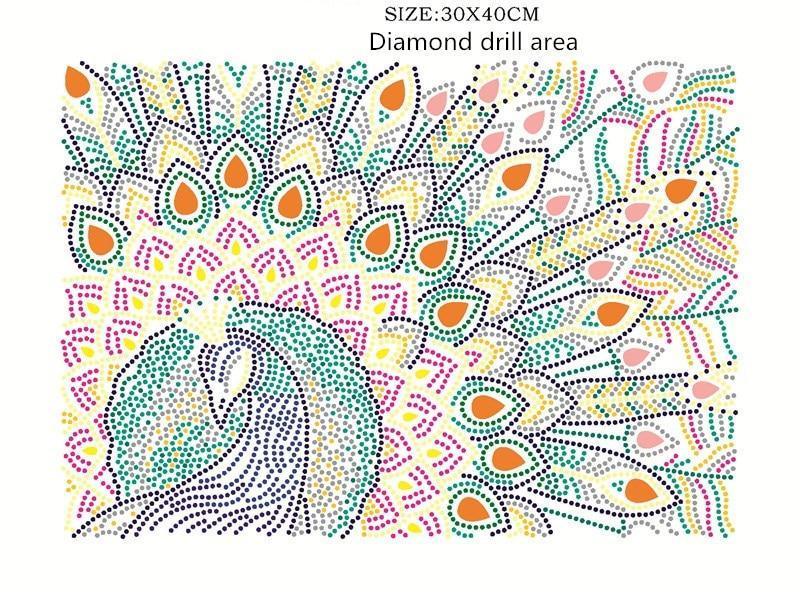 Pfau - Spezial Diamond Painting - Diamond Painting