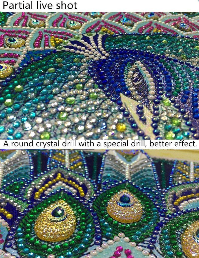 Pfau - Spezial Diamond Painting - Diamond Painting