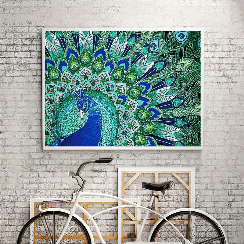 Pfau - Spezial Diamond Painting - Diamond Painting