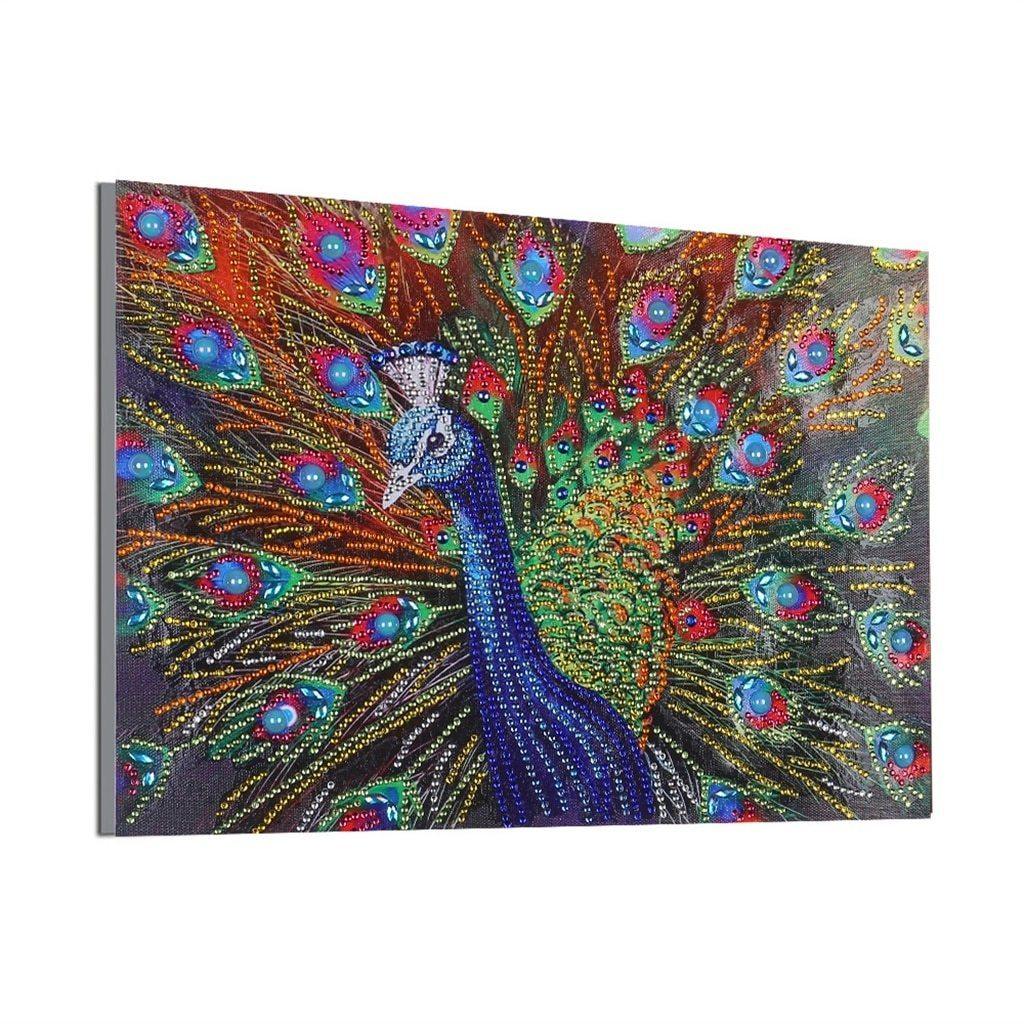 Atemberaubender Pfau - Spezial Diamond Painting - Diamond Painting