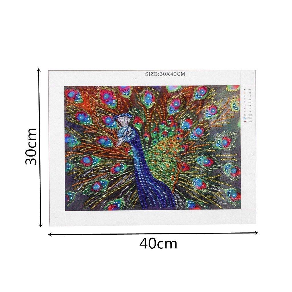Atemberaubender Pfau - Spezial Diamond Painting - Diamond Painting