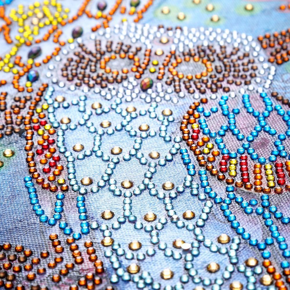 Weiße schöne Eulen - Spezial Diamond Painting - Diamond Painting