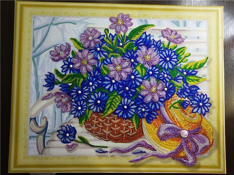 Blumen korb - Spezial Diamond Painting - Diamond Painting