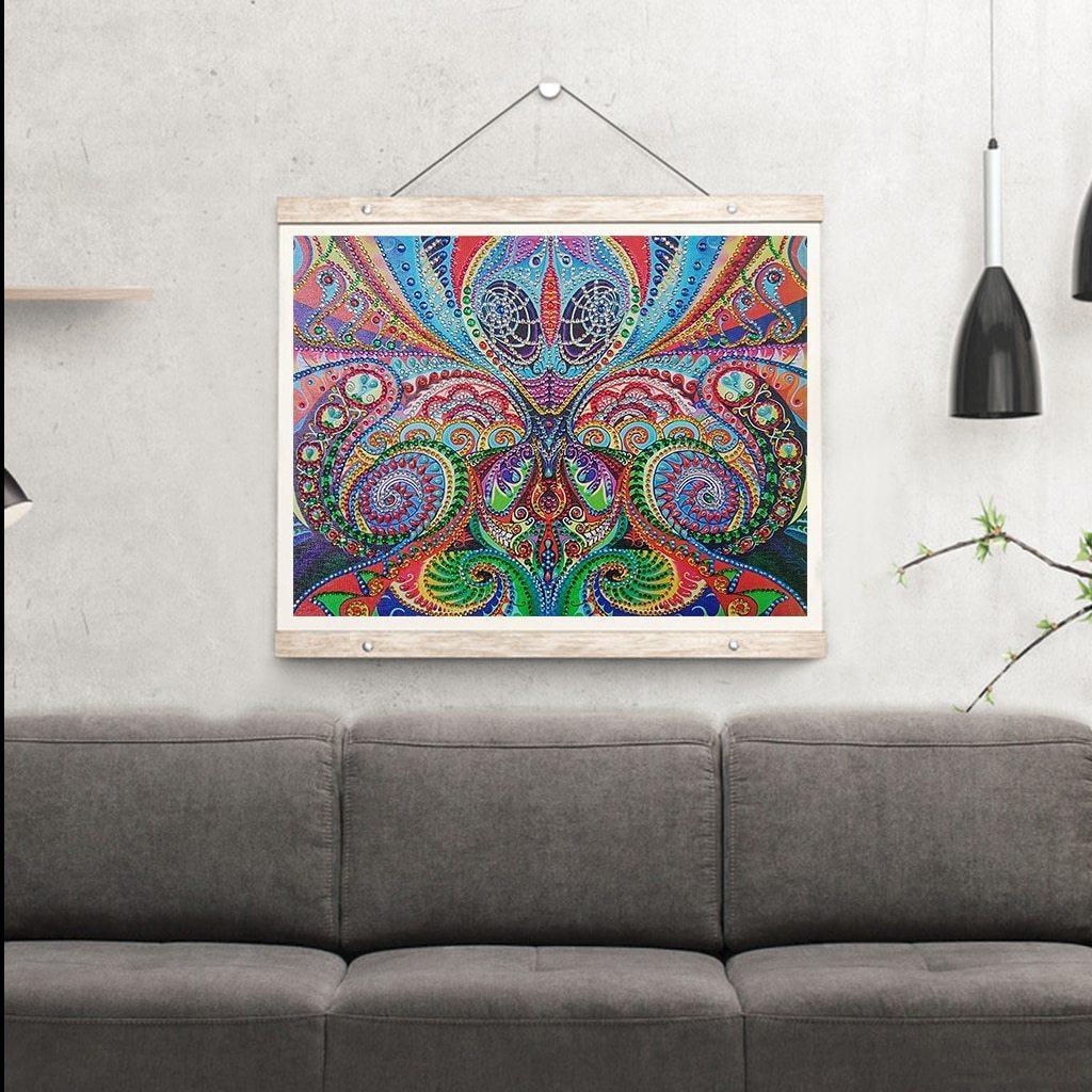Abstrakte Illusion - Spezielle Form Diamond Painting - Diamond Painting