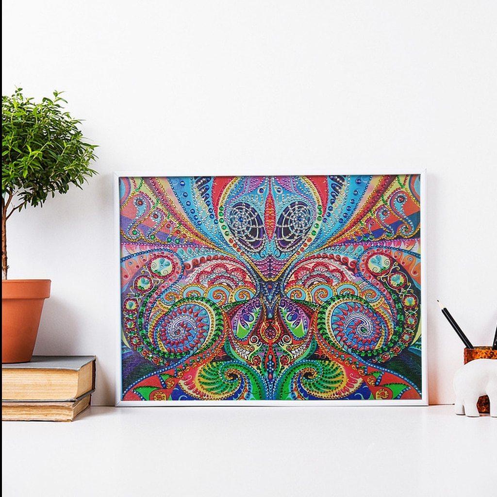 Abstrakte Illusion - Spezielle Form Diamond Painting - Diamond Painting