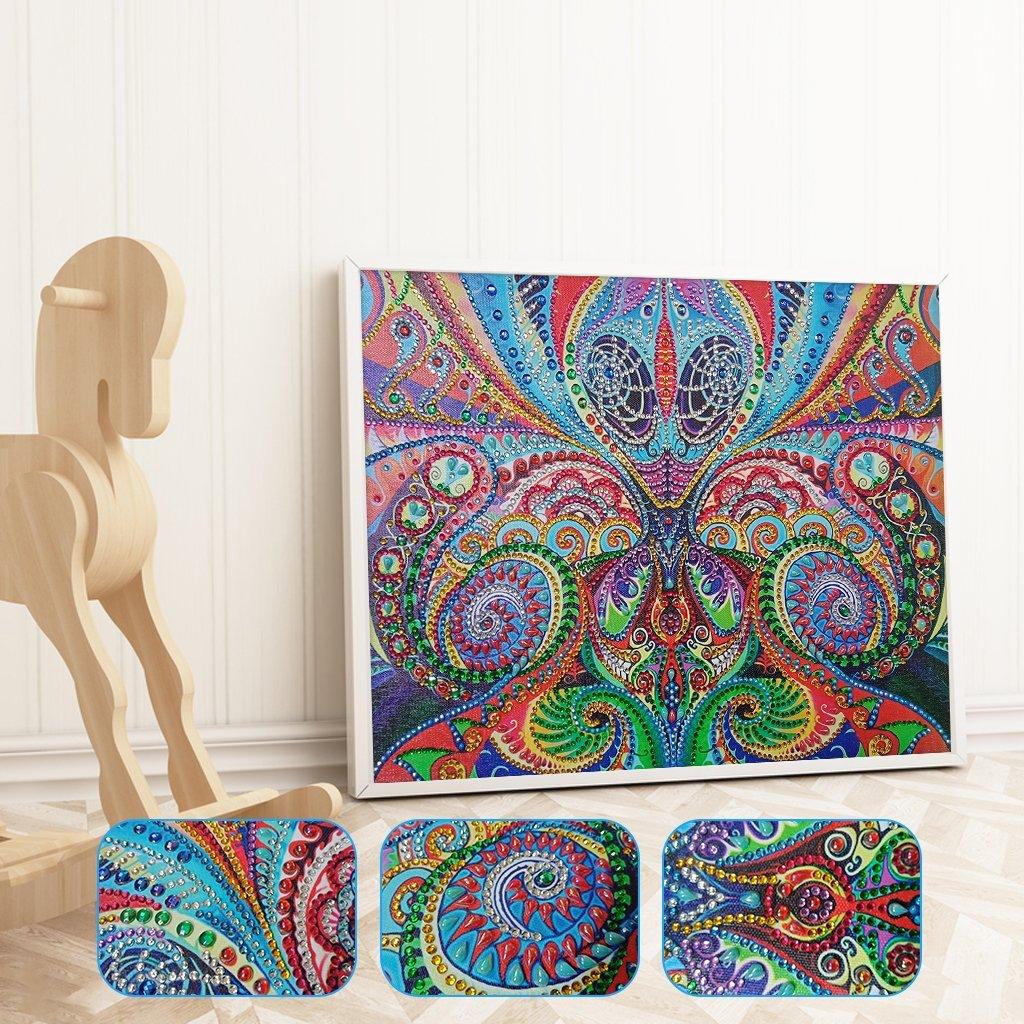 Abstrakte Illusion - Spezielle Form Diamond Painting - Diamond Painting