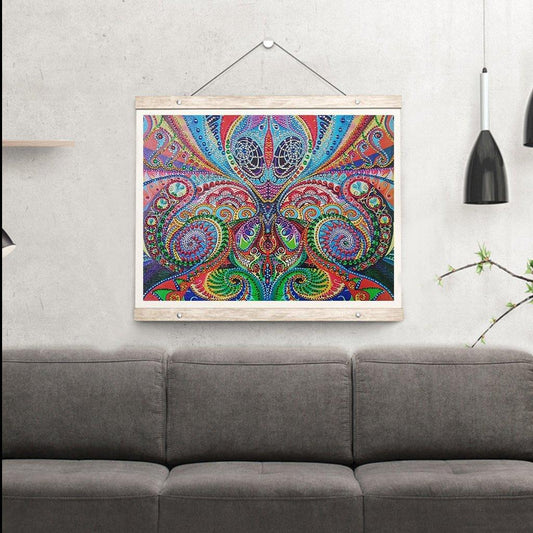 Abstrakte Illusion - Spezielle Form Diamond Painting - Diamond Painting