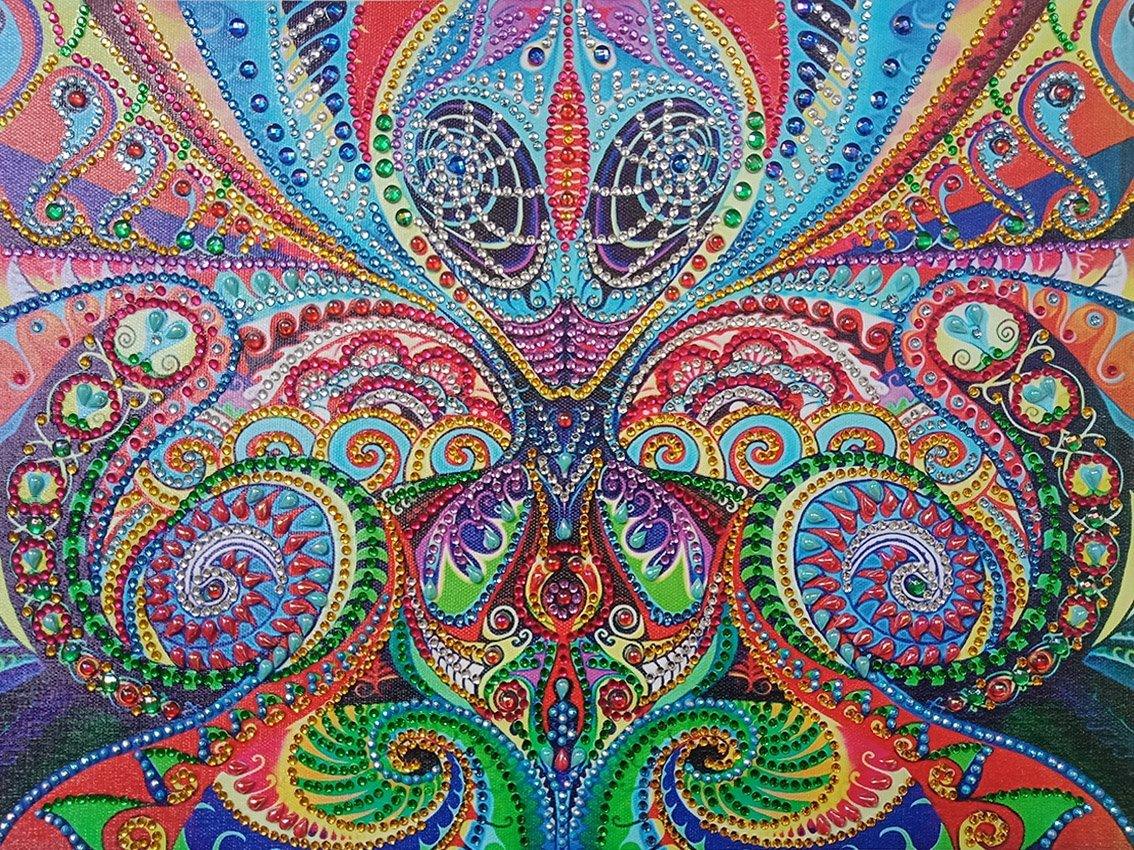 Abstrakte Illusion - Spezielle Form Diamond Painting - Diamond Painting