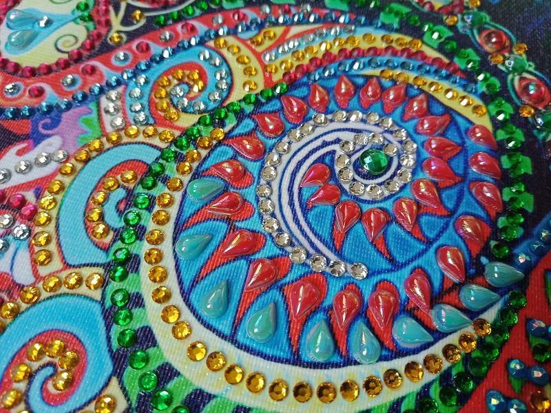 Abstrakte Illusion - Spezielle Form Diamond Painting - Diamond Painting