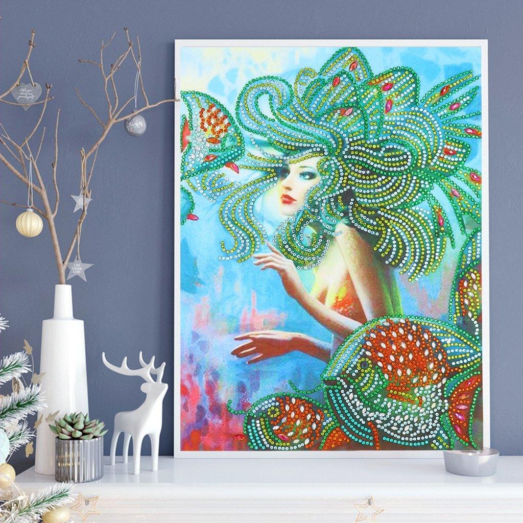 Wunderschöne Meerjungfrau - Spezial Diamond Painting - Diamond Painting
