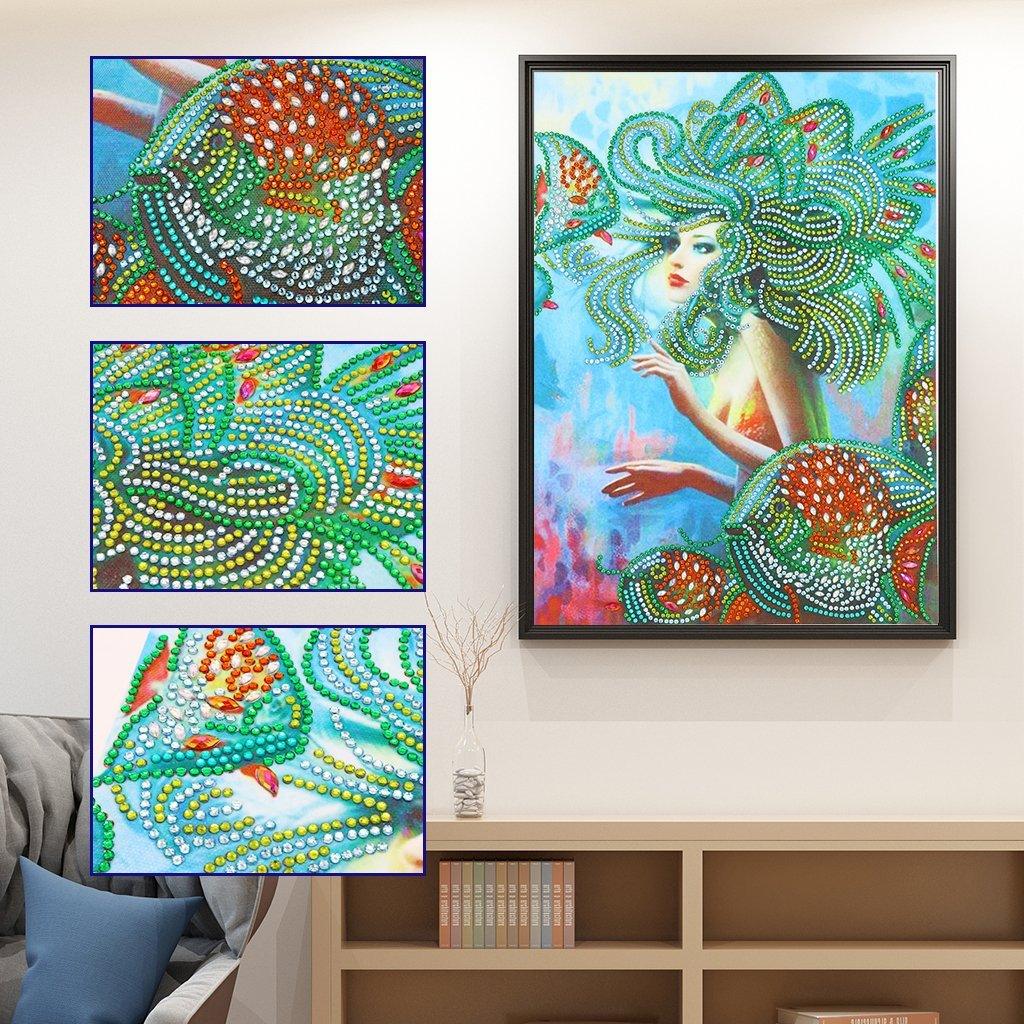 Wunderschöne Meerjungfrau - Spezial Diamond Painting - Diamond Painting