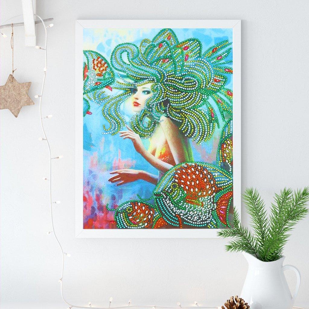 Wunderschöne Meerjungfrau - Spezial Diamond Painting - Diamond Painting