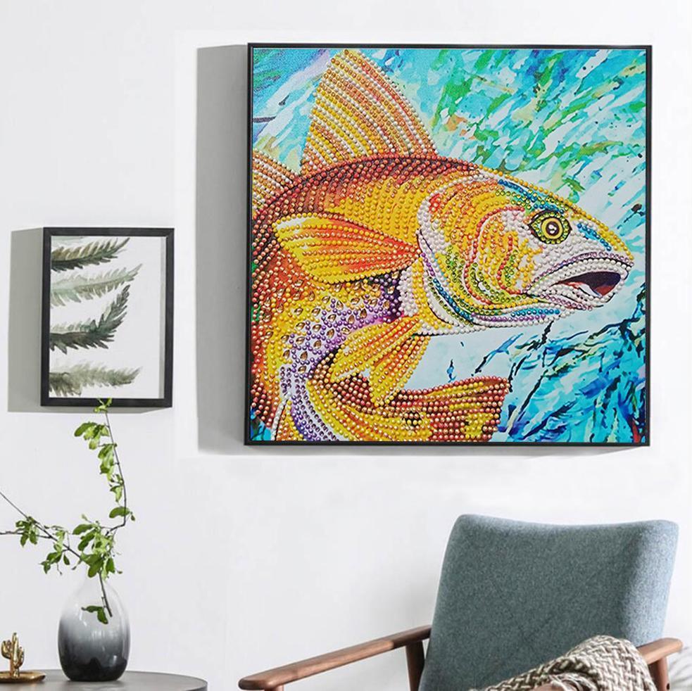 Gelber Samenfisch - Spezial Diamond Painting - Diamond Painting