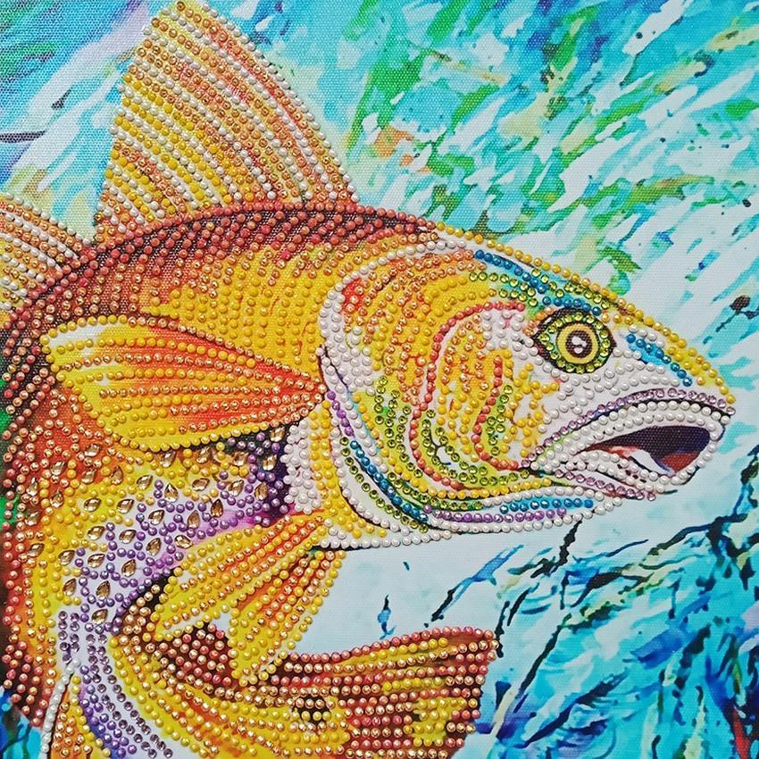 Gelber Samenfisch - Spezial Diamond Painting - Diamond Painting