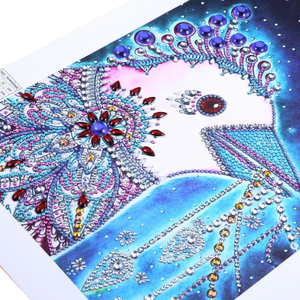 Juwelenbesetzter Vogel - Spezial Diamond Painting - Diamond Painting