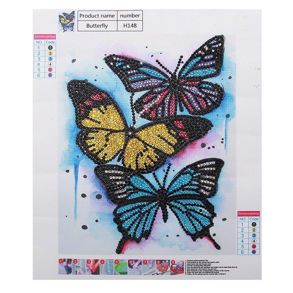 Drei Schmetterlinge - Spezial Diamond Painting - Diamond Painting
