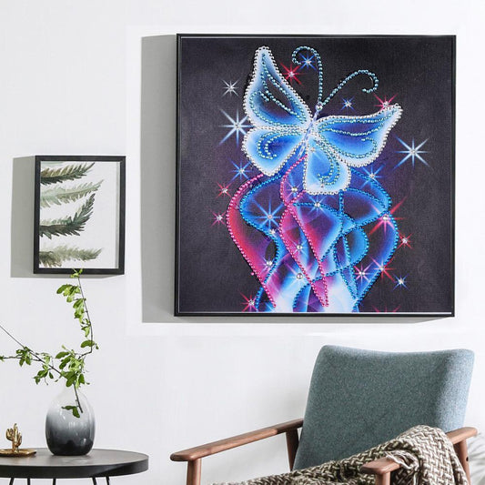 Neon Schmetterlingskristall - Spezial Diamond Painting - Diamond Painting