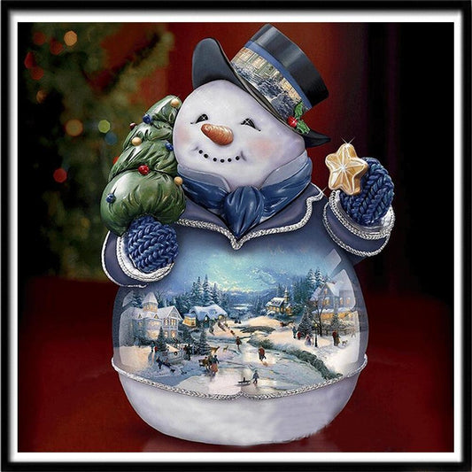 Schneemann Magischer Globus - Spezial Diamond Painting - Diamond Painting