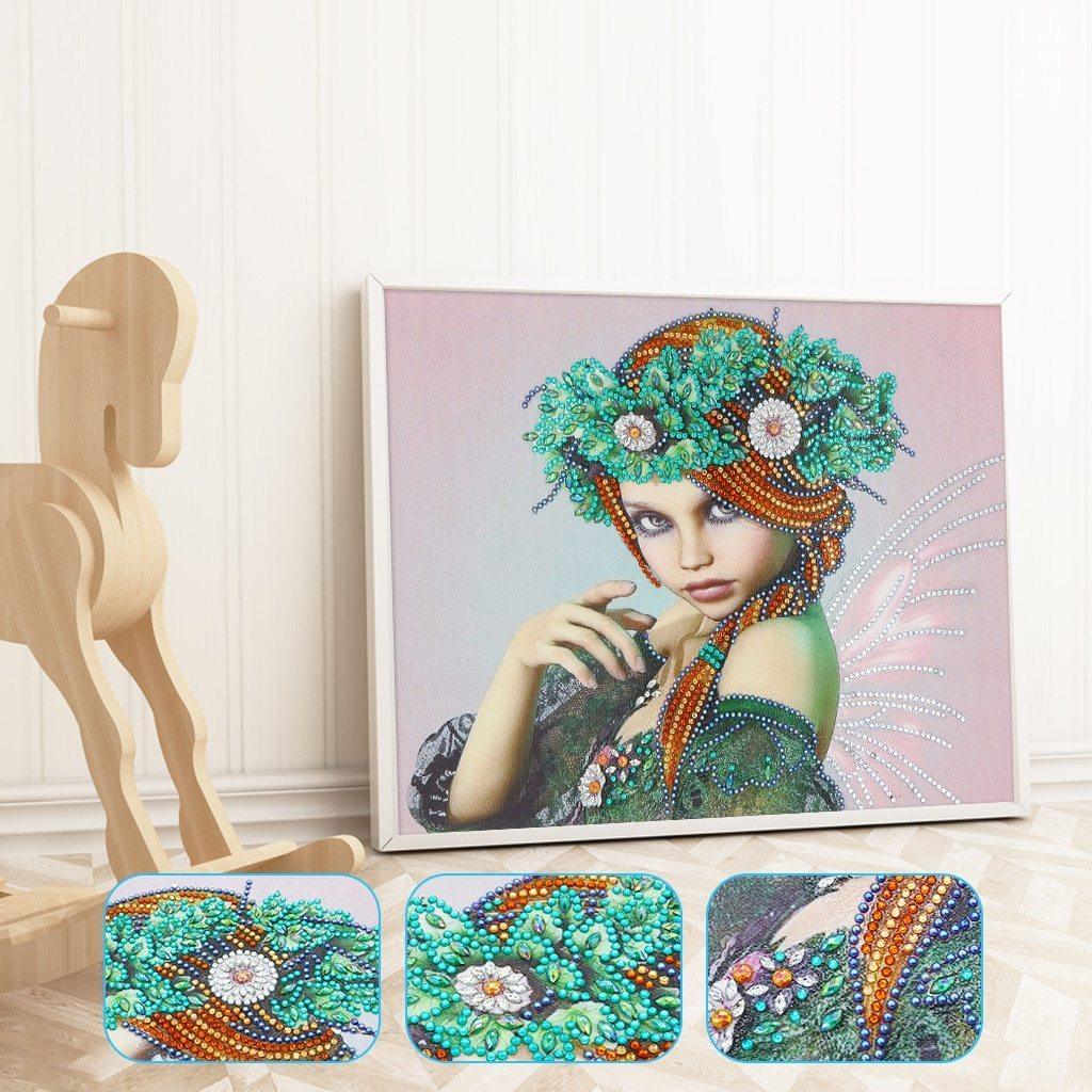 Prinzessin von Grün - Spezial Diamond Painting - Diamond Painting