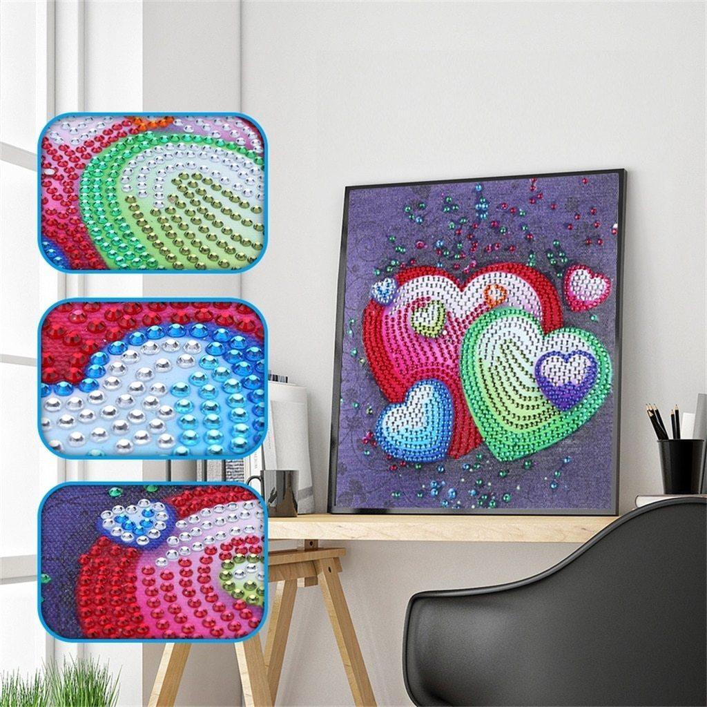 Kleine Farbherzen - Spezial Diamond Painting - Diamond Painting