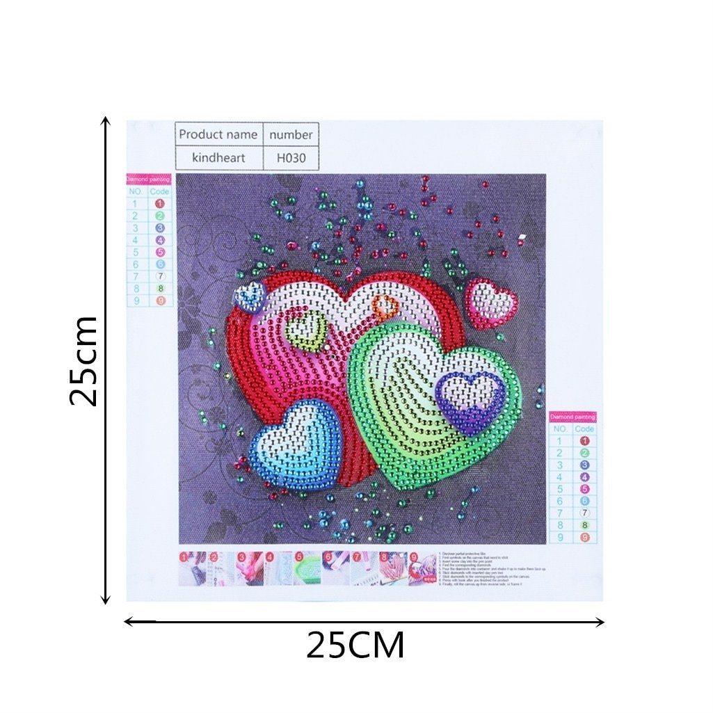 Kleine Farbherzen - Spezial Diamond Painting - Diamond Painting