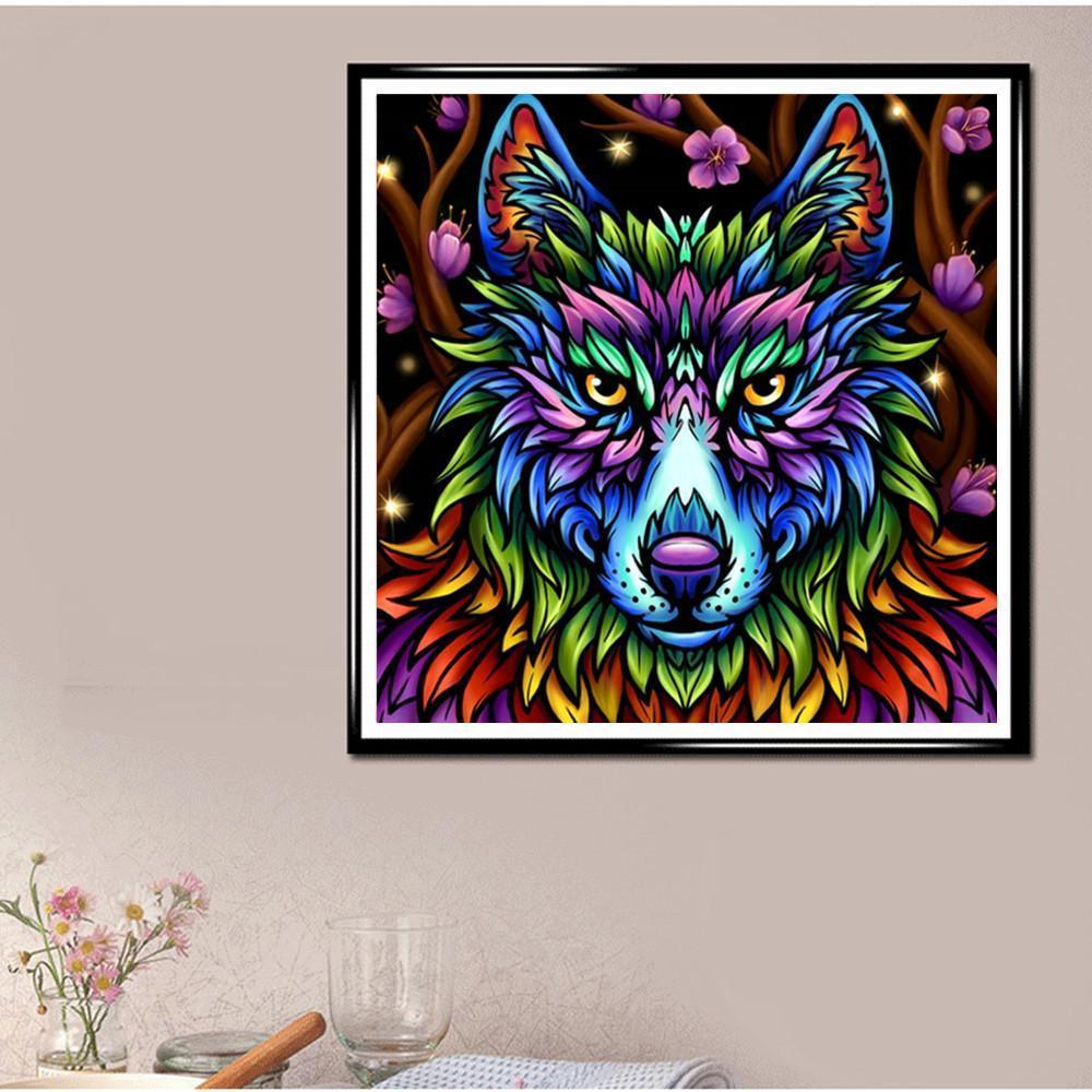 Fanatischer Wolf - Spezial Diamond Painting - Diamond Painting