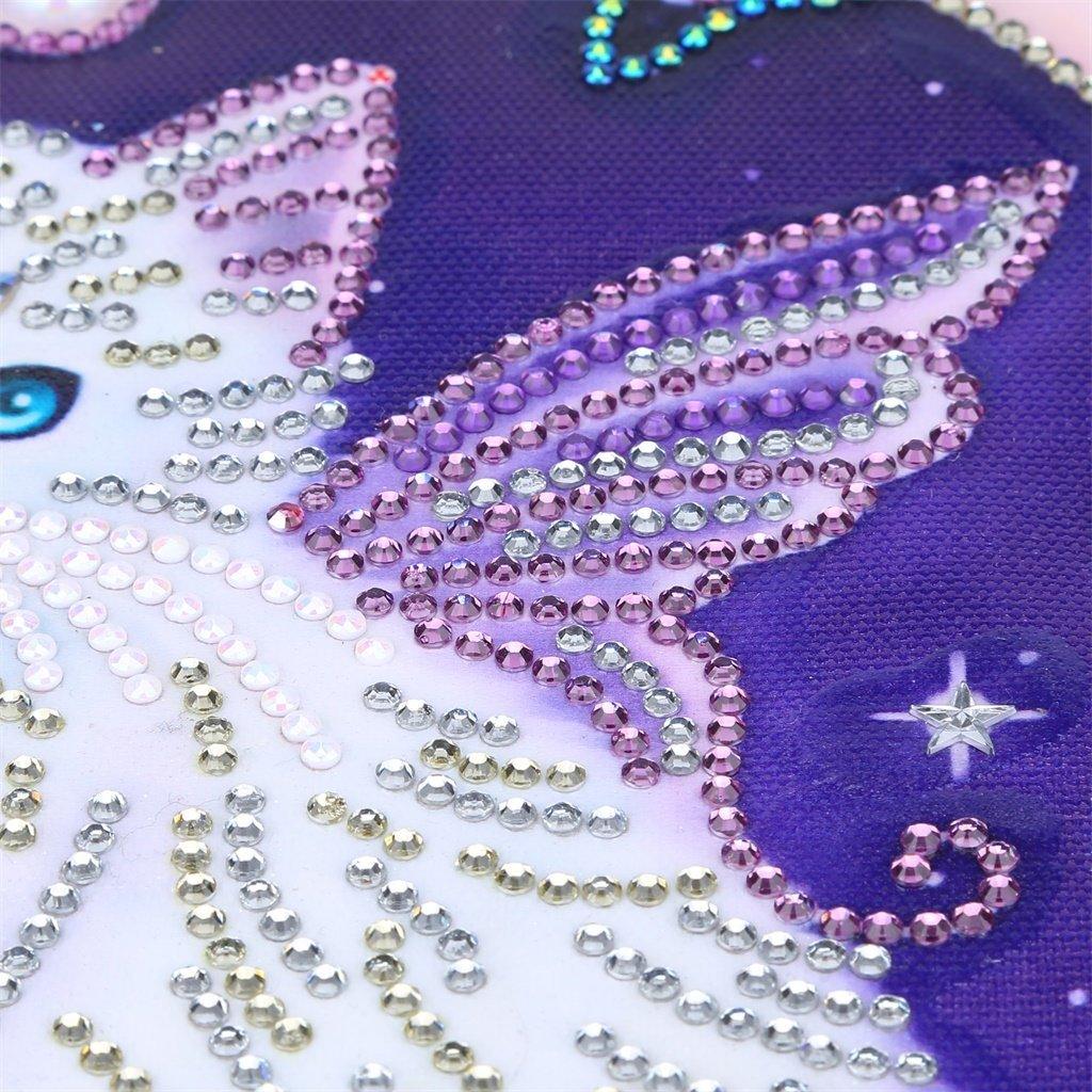 Katze am Mond - Spezial Diamond Painting - Diamond Painting
