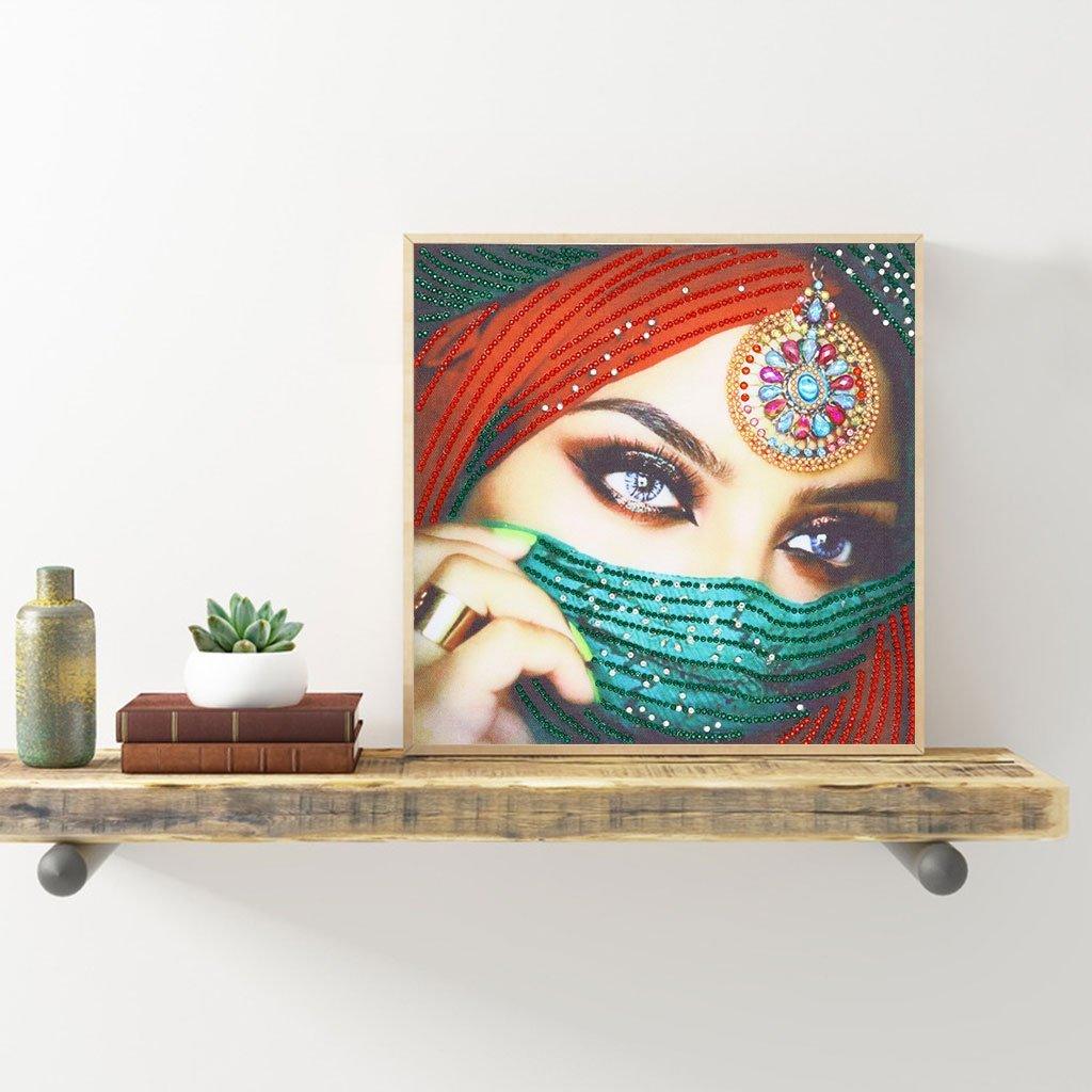 Mädchen mit Schleier - Spezial Diamond Painting - Diamond Painting
