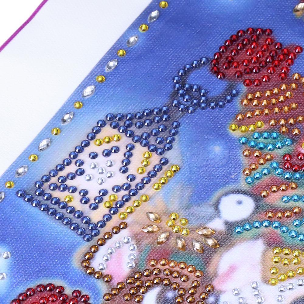 Schneemann und Hirsch - Spezial Diamond Painting - Diamond Painting